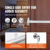 VEVOR Push Bar Door Locks, Carbon Steel Panic Bars for Exit Doors, with Exterior Lever and 3 Keys