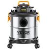 VEVOR Stainless Steel Wet Dry Shop Vacuum, 5.5 Gallon 6.5 Peak HP Wet/Dry Vac