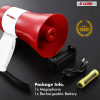5 Core Megaphone Bullhorn Speaker 30W Bull Horn Rechargeable Mini Cheer Megafono 800 Yards Range Loudspeaker W Siren Recording Ergonomic Handle for Co