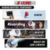 5 Core Megaphone Bullhorn Speaker 30W Professional Bull Horn Battery Power Cheer Megafono 800 Yard Range Loudspeaker w Siren LED Light Recording Ergon
