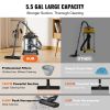 VEVOR Stainless Steel Wet Dry Shop Vacuum, 5.5 Gallon 6.5 Peak HP Wet/Dry Vac