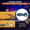 400W 8 Sound Loud Car Warning Alarm Police Fire Horn PA Speaker MIC System