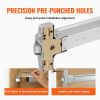 VEVOR Push Bar Door Locks, Carbon Steel Panic Bars for Exit Doors, with Exterior Lever and 3 Keys