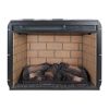 23 inch infrared quartz heater fireplace insert -woodlog version with brick