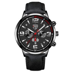 Fashion Mens Luxury Watches Men Business Stainless Steel Quartz Wrist Watch Man Sports Casual Leather Watch —á–∞—Å—ã –º—É–∂—Å–∫–∏–µ (Color: Leather Black Silver)