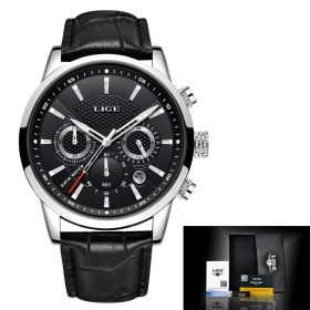 Watches Mens 2022 Top Brand Luxury Casual Leather Quartz Men's Watch Business Clock Male Sport Waterproof Date Chronograph (Color: black rose3)