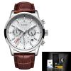 Watches Mens 2022 Top Brand Luxury Casual Leather Quartz Men's Watch Business Clock Male Sport Waterproof Date Chronograph