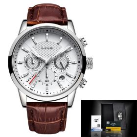 Watches Mens 2022 Top Brand Luxury Casual Leather Quartz Men's Watch Business Clock Male Sport Waterproof Date Chronograph (Color: black rose2)