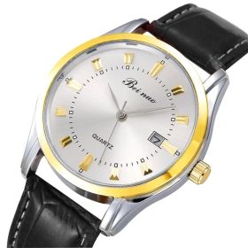 Wrist Watch Men Watches 2021 Top Brand Luxury Wristwatch Men's Clock Quartz Sport Watch Hodinky relogio masculino montre homme (Color: Black White Gold, size: 1)