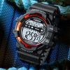Cool Luminous Men Sport Watch High-end Silicone Strap Military Wrist Watch Led Calendar Waterproof Digital Watch reloj de hombre