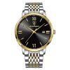 POEDAGAR Men Watch Stainless Steel Top Quailty Luxury Push Button Hidden Clasp Waterproof Luminous Date Week Sport Wrist Watches