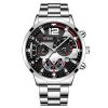 Fashion Mens Sports Watches Luxury Stainless Steel Quartz Wrist Watch Calendar Luminous Clock Men Business Casual —á–∞—Å—ã –º—É–∂—Å–∫–∏–µ