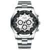 2023 Luxury Mens Sports Watches Fashion Men Business Stainless Steel Waterproof Quartz Wrist Watch Luminous Clock montre homme