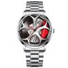 2023 Luxury Men's Fashion Car Wheel Watches Men Sports Waterproof Quartz Wristwatch Stainless Steel Wheel Hub Watch montre homme