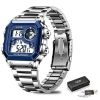 2022 NEW Luxury Brand Men Watch Military Digital Sport Wristwatch Mens Steel Strap Waterproof Clock Male Relogio Masculino