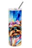 Yorkshire Terrier Hippie Dawg Stainless Steel Skinny Tumbler Vacuum Double Walled Reusable Insulated Tumbler Travel Cup for Coffee Cocktails Gift with