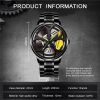2023 Luxury Men's Fashion Car Wheel Watches Men Sports Waterproof Quartz Wristwatch Stainless Steel Wheel Hub Watch montre homme