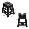 Set of 2 Folding Step Stool 15.7" with Non-Slip Surface and Portable Handle, Black/Purple/Blue/White