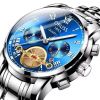 Automatic Movement Luminous Sports Waterproof Quartz Watch round Pointer Glass Calendar Business Watch Men