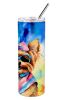 Yorkshire Terrier Hippie Dawg Stainless Steel Skinny Tumbler Vacuum Double Walled Reusable Insulated Tumbler Travel Cup for Coffee Cocktails Gift with