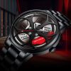 2023 Luxury Men's Fashion Car Wheel Watches Men Sports Waterproof Quartz Wristwatch Stainless Steel Wheel Hub Watch montre homme