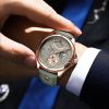 Swiss Brand POEDAGAR Men Watch Fashion Top Luxury Sport Men's Wristwatch Waterproof Luminous Leather Date Quartz Watches Man Box