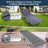 Folding Camping Cot Portable Sleeping Camping Bed Collapsible Travel Camp Cots Guest Bed Cot with 2-Sided Soft Pad 440LBS Max Load