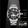 Fashion Mens Sports Watches Luxury Stainless Steel Quartz Wrist Watch Calendar Luminous Clock Men Business Casual —á–∞—Å—ã –º—É–∂—Å–∫–∏–µ