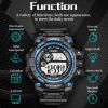 Cool Luminous Men Sport Watch High-end Silicone Strap Military Wrist Watch Led Calendar Waterproof Digital Watch reloj de hombre