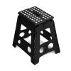 Set of 2 Folding Step Stool 15.7" with Non-Slip Surface and Portable Handle, Black/Purple/Blue/White