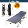 Folding Camping Cot Portable Sleeping Camping Bed Collapsible Travel Camp Cots Guest Bed Cot with 2-Sided Soft Pad 440LBS Max Load